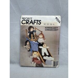 McCall's Crafts 9256 Sewing Pattern Soft Sculptured Doll Complete Wardrobe 16 18